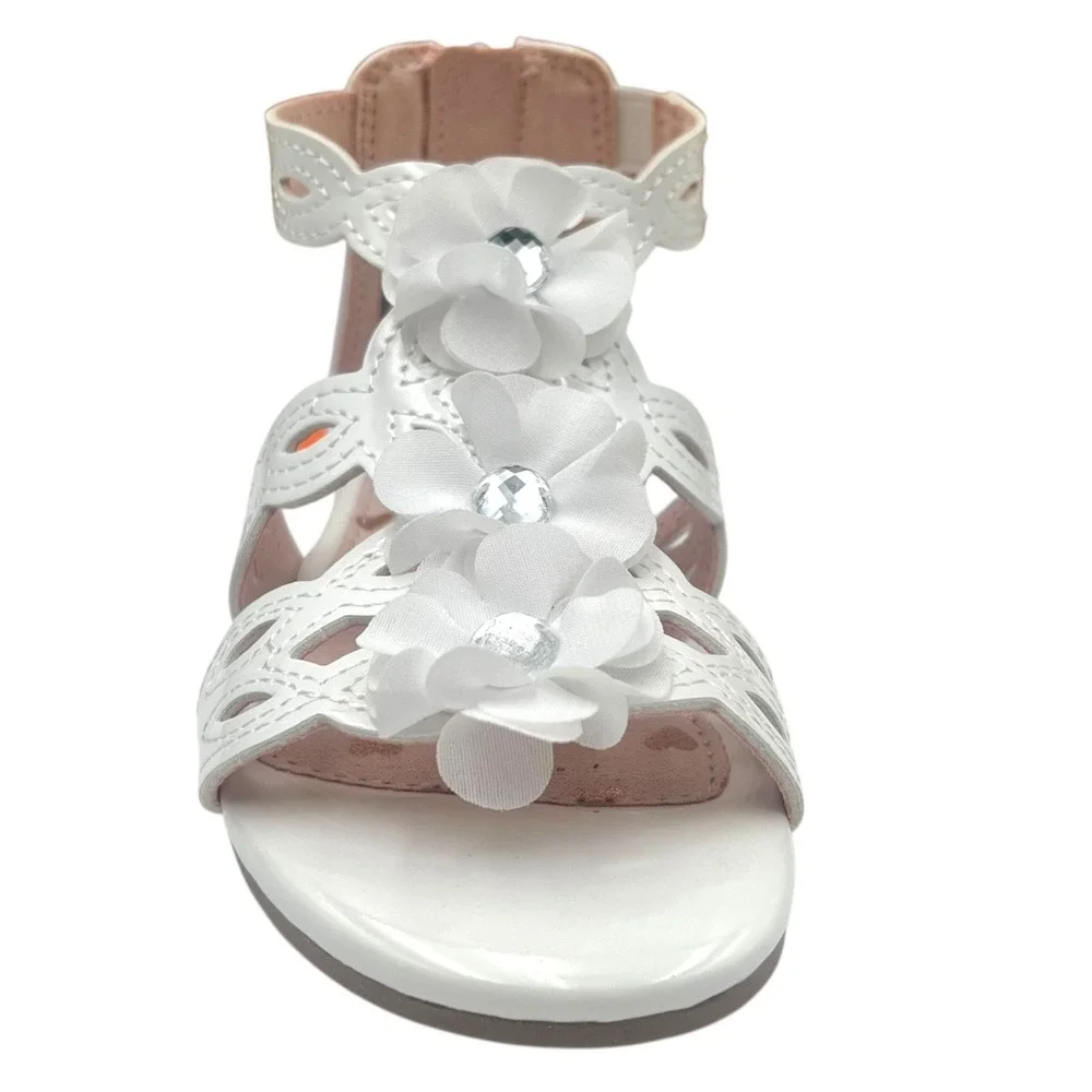 Jumping Beans Toddler‎ Girls Extravagant Fashion Sandals Size 9 Solid White